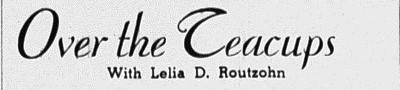 Teacups Article November 1939